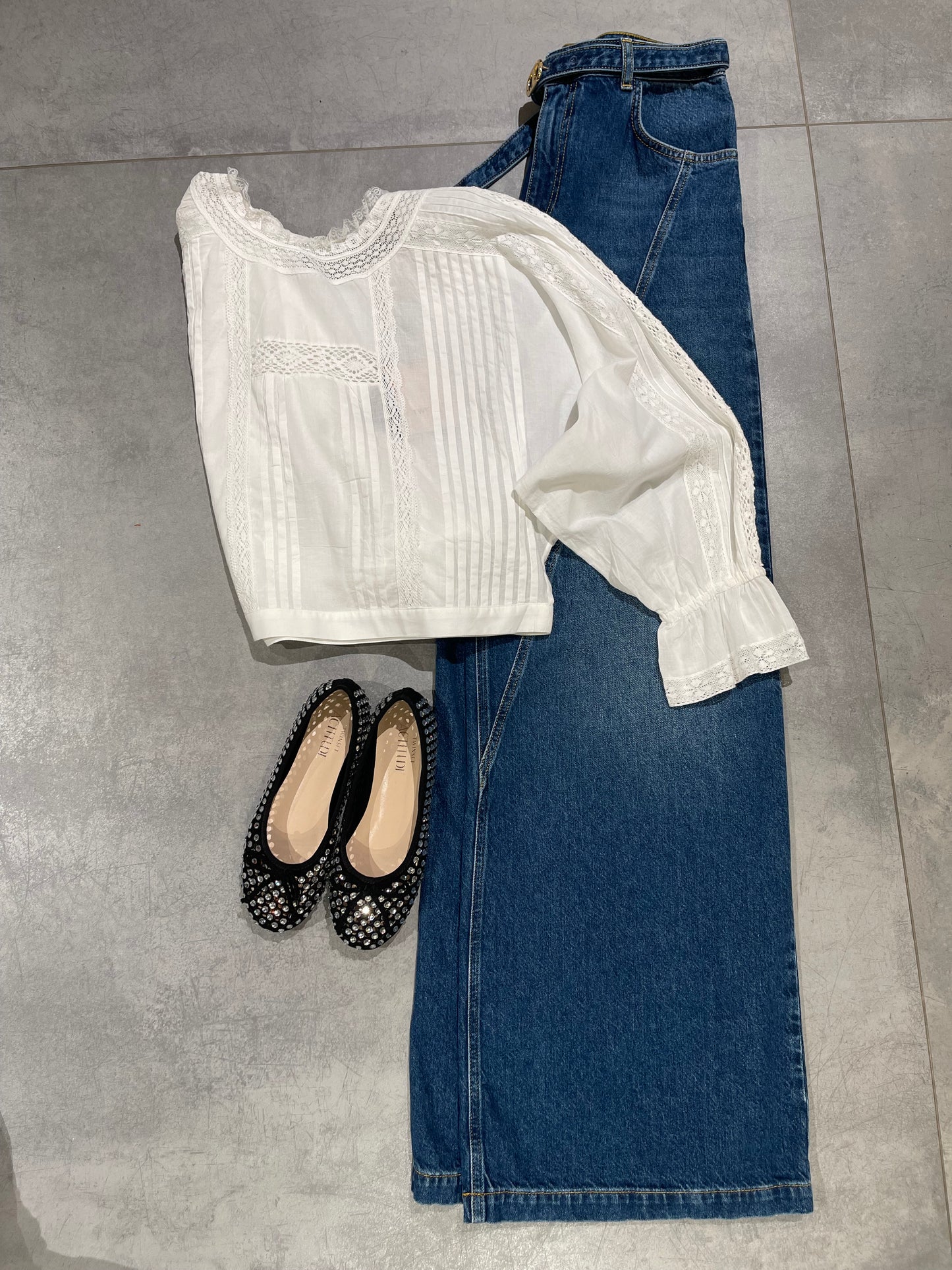 Blusa in mussola con ricamo