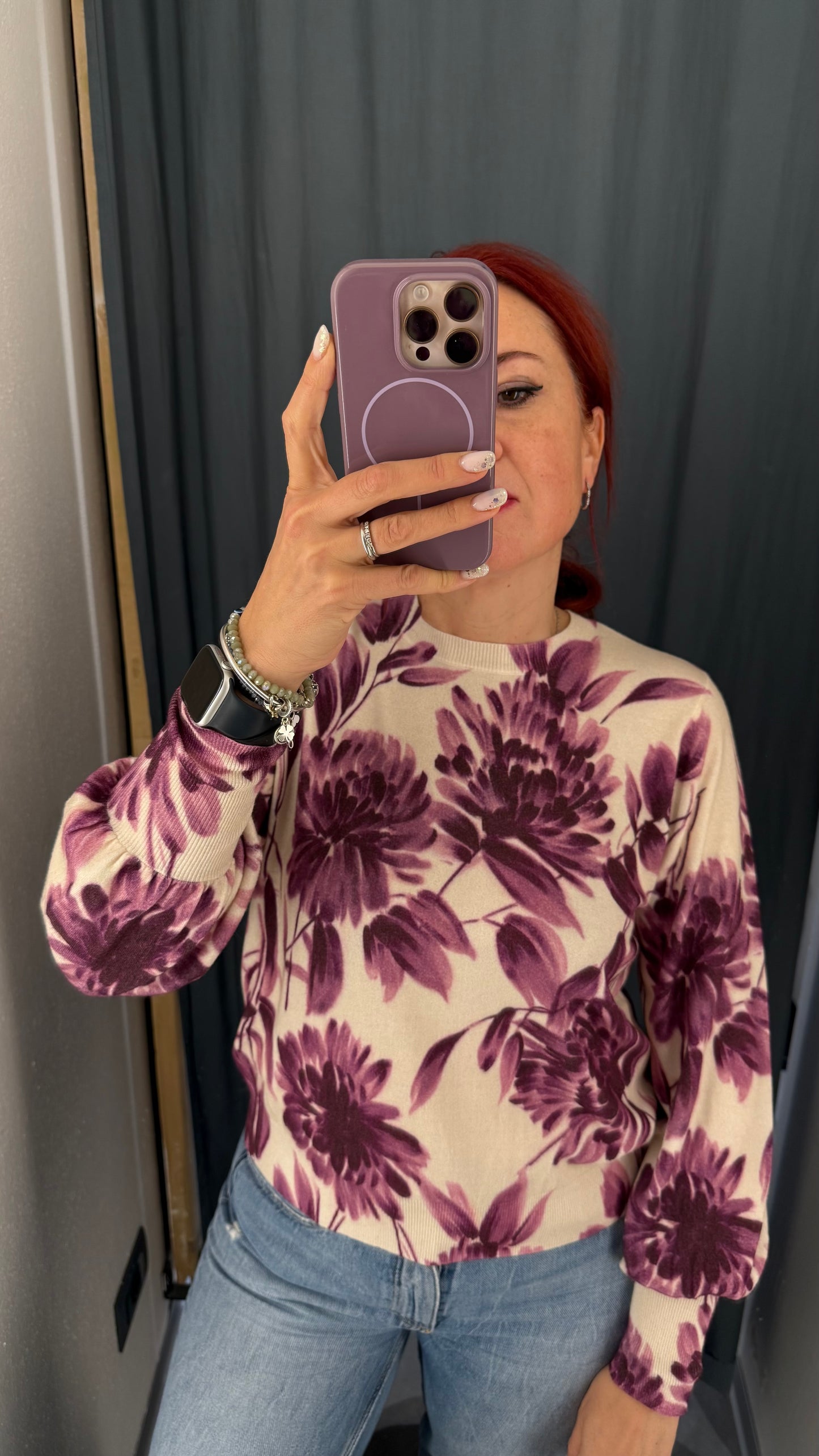 Maglia in misto viscosa girocollo