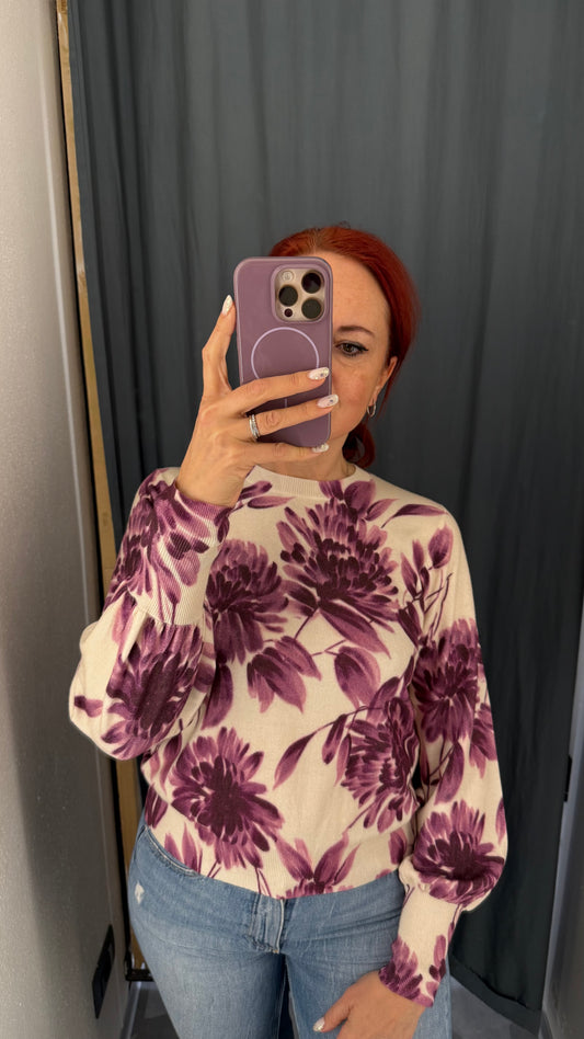 Maglia in misto viscosa girocollo