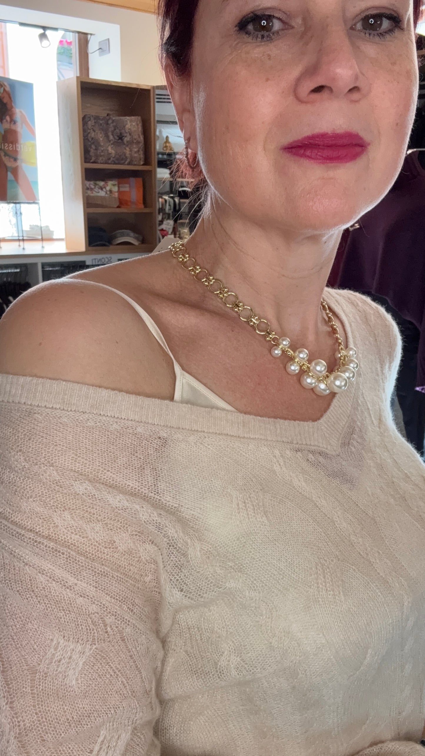 maglia collo V misto Alpaca